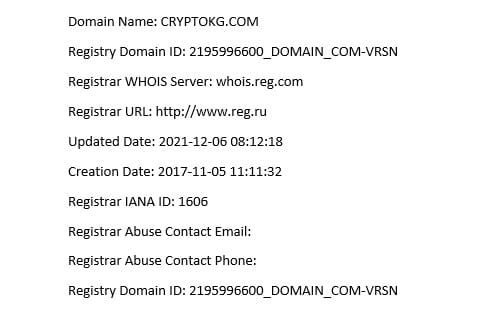 CryptoKG Domain